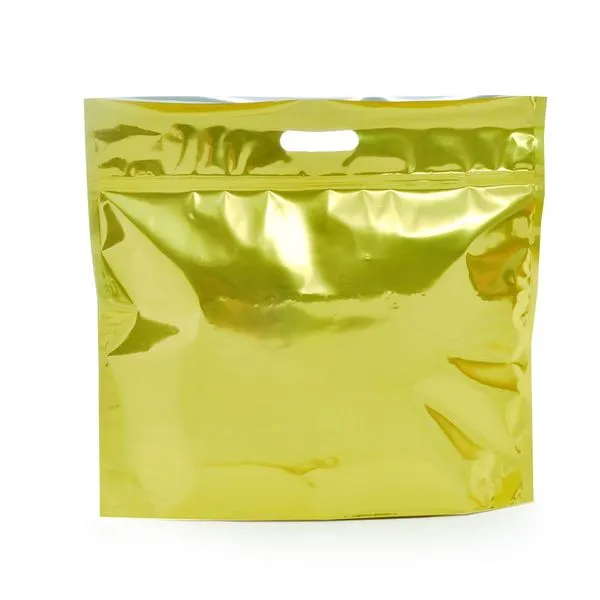 Sacola Presente Zipada Dourado Grande