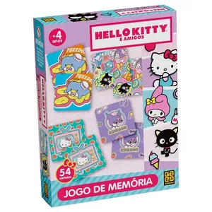 Jogo Da Memória - Hello Kitty E Amigos - 54 Cartelas - Grow