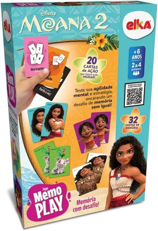 JOGO MEMO PLAY MOANA 2 - ELKA