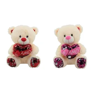 Urso de Pelúcia Coração Te Amo com Lantejoulas Sortido 0019 - For Kids