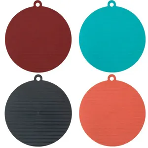 Kit Porta-Copos Ideal Redondo Borracha Sortido 4 Peças 10x10x0,5cm LM1522 - honeyhome