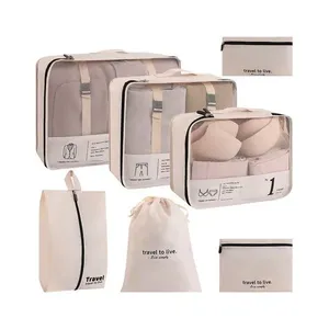 Kit de Bolsas Para Viagem 7 Peças Poliéster LM4152 - honeyhome