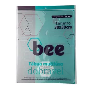 Conjunto Tábuas Multiuso Dobrável Estampada Plástico 2 Peças 38x30cm - bee