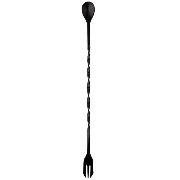 Colher Bailarina Espiral Black Inox e Plástico 26x2,2cm LM2074 - honeyhome