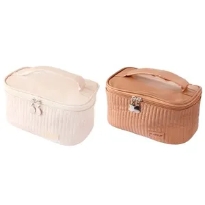 Necessaire Platina Texturizada Matelassê Poliéster Sortida 21x13x12cm - CB3492 Platina