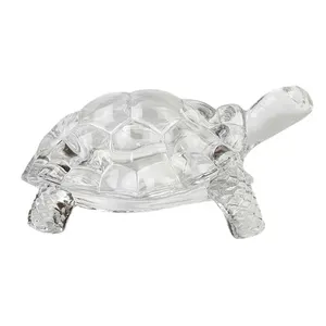 Estatueta Tartaruga Vidro Transparente 18x12cm BE4006 - B10