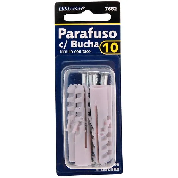 Parafuso Com Bucha nº10 4 Unidades 7682 - Brasfort