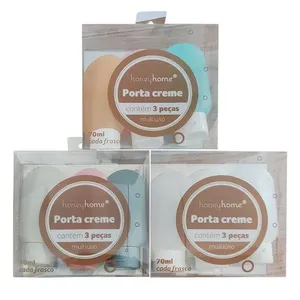 Kit Porta Creme Multiúso Plástico 3 Peças 11x4,5x3,5cm LM2518 - honeyhome