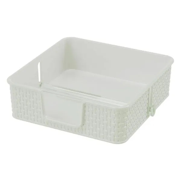 Porta Guardanapos Tear A1 Plástico Cinza Clean - Plasútil