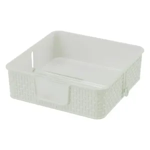 Porta Guardanapos Tear A1 Plástico Cinza Clean - Plasútil