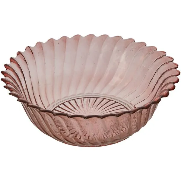 Centro de Mesa Califórnia Vidro Translúcido Rose 8x23cm - Vitazza