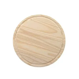 Tábua De Madeira Pinus Com Canaleta Redonda - Stolf 24cm