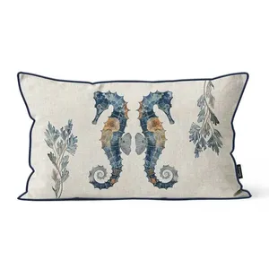 Capa Almofada Marítima MA2408 Linho Com Cordão 30x50cm MA2408 - Tuti Gottô