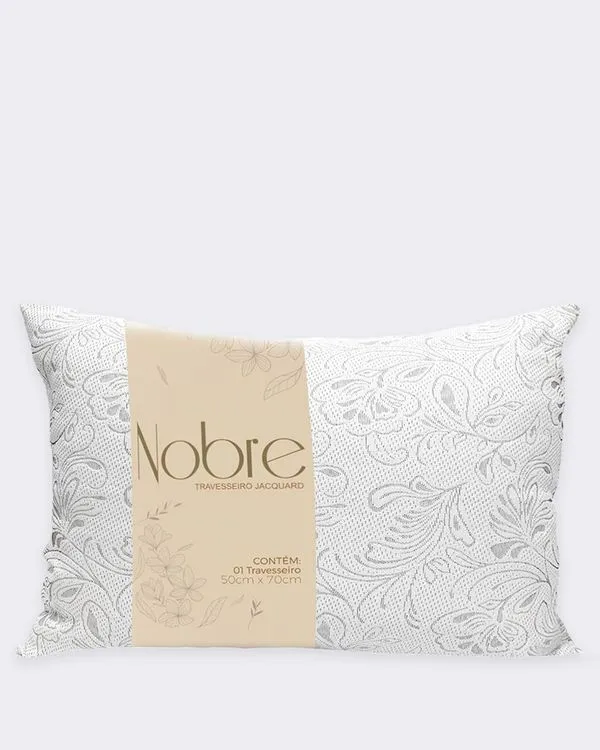 Travesseiro Arte & Cazza Nobre Jacquard 50cm x 70cmcm Branco UN