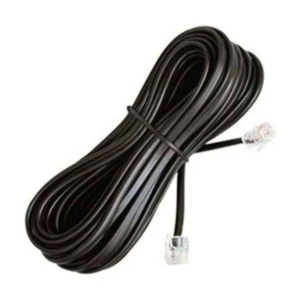 Cabo para Telefone Liso Chato Jack Jack com 5 Metros Preto 210016 - Multi Industrial