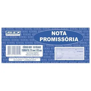 Nota Promissória Amarela com 52 Folhas - São Domingos