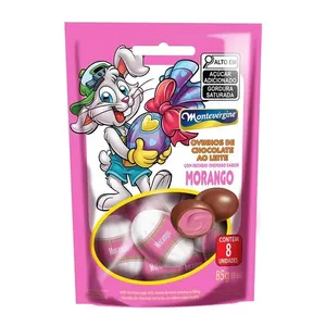 Ovinhos de Chocolate Recheado Morango Montevergine 85g