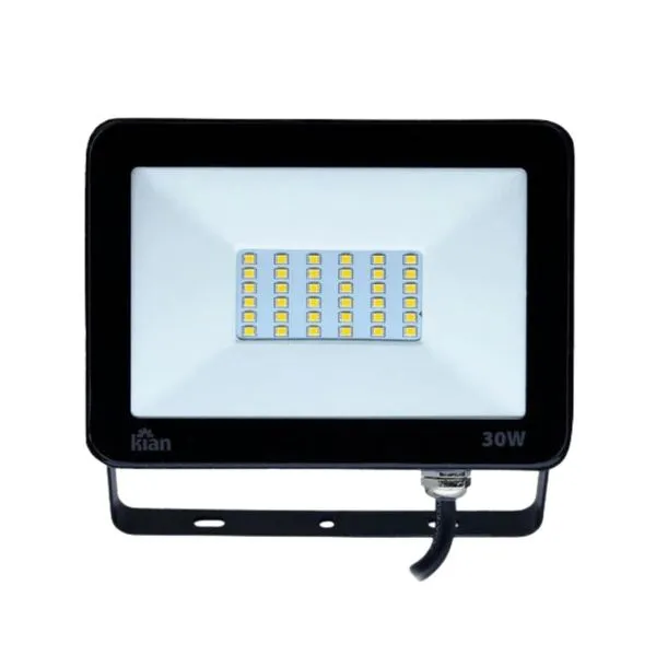 Refletor LED de Alumínio IP65 30W 1800 Lúmens Bivolt Kian Refletor de LED 30W IP65 Luz Verde Kian