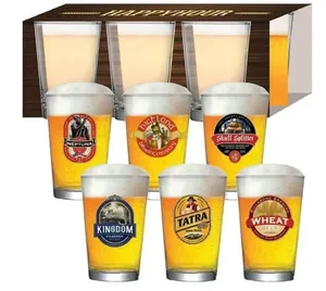 Jogo de Copos de Vidro 350ml Caldereta 6 Peças - Ruvolo