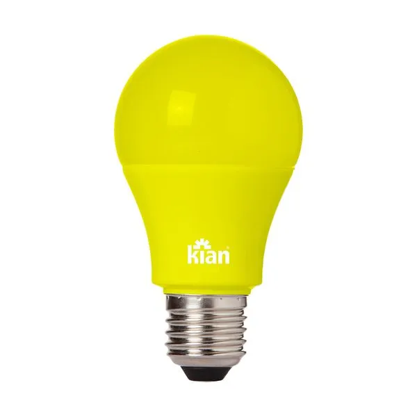 Lâmpada Led Bulbo A 9w Anti Insetos Amarela Bivolt E27 - Kian