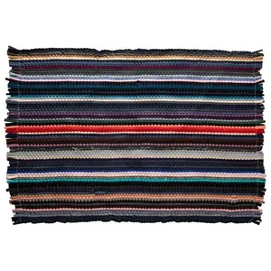 Tapete Multiuso Listrado Com Franjas Laterais Poliéster 38x58cm LM1908 - honeyhome
