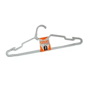 Cabide Smart Cores Plástico Branco 3 Peças LM08326 - Zeek