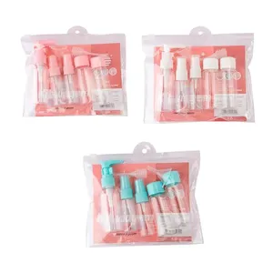 Kit Viagem Portátil 7 Frascos Plástico PE PET Sortido 11,5x3x3cm LM1976 - honeyhome