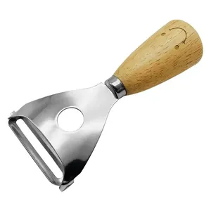 Descascador de Legumes E Frutas Sorriso Aço Inox Cabo Madeira 12x5,3cm LM1844 - honeyhome