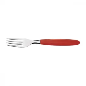 Garfo de Mesa Tramontina Ipanema com Lamina em Aço Inox e Cabo de Polipropileno Vermelho