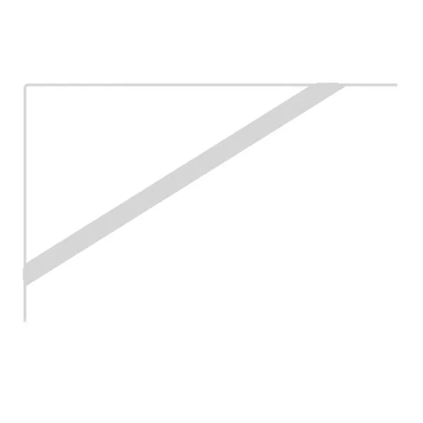 Mão Francesa Reforçada 50kg Brasforma Mão Francesa Reforçada 50kg 22cm Branco