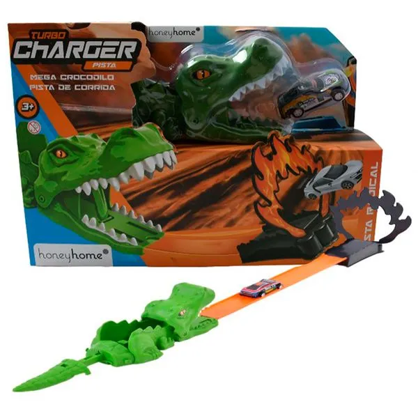 Pista De Corrida Mega Crocodilo Turbo Charger Plástico Ref.LJM193 honeyhome