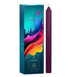Vela Castiçal Lisa Nº 09 Live Colors Bordeaux 90g 150090147041 - Chama de Ouro