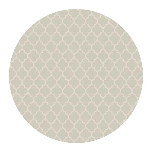 Toalha Mesa Redonda Bege Estampa Arabescos 150x150cm - Nsw Decor