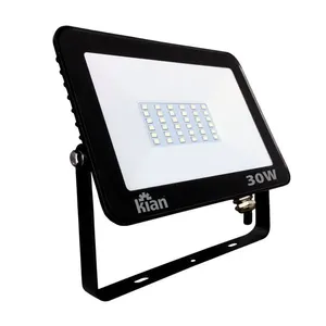 Refletor LED de Alumínio IP65 50W 3000 Lúmens Bivolt Kian Refletor de LED 50W IP65 Luz Verde Kian