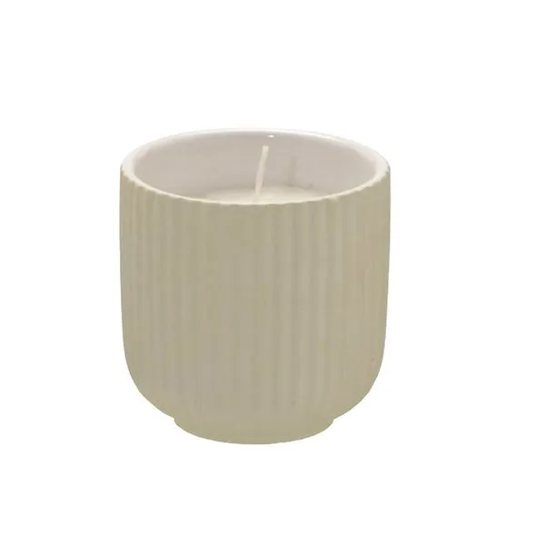 Vela Decorativa Cerâmica Fendi 7,5x15x15cm 455103 - Mabruk Presentes