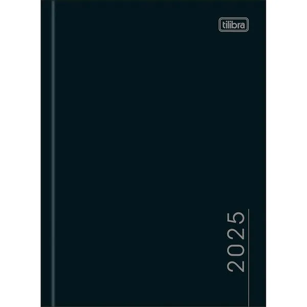 Agenda Costurada Diária Pepper Preta 179701 - Tilibra