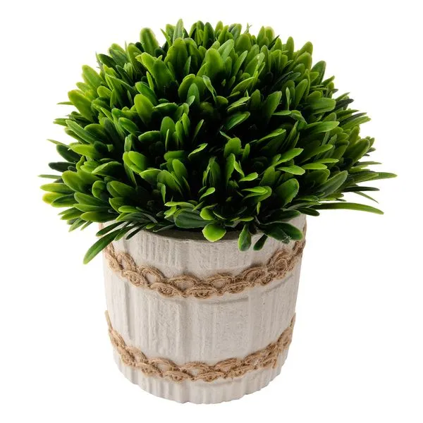 Vaso com Plantas Artificiais Harmonia Cimento e Plástico Sortido 7,5x7,5x15cm LM3802 - honeyhome