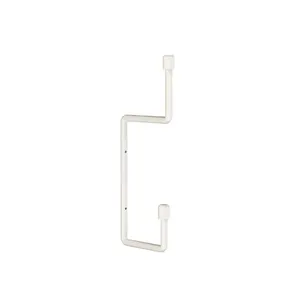 Gancho para Parede até 15kg Aço Branco Multivisão Gancho para Parede Até 15Kg 36x1,5x13cm Aço Branco