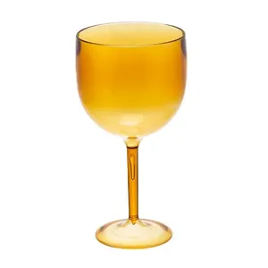 Taça Gin Translúcida Plástico Amarela 580ml AP1023AMT - Plastifesta