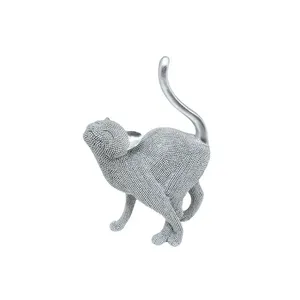 Estatueta Gato Diamond Resina BZ553491 - Brascontinental