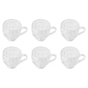 Conjunto 6 Xícaras 210ml Vidro 7,7x7,7x8cm F0292 - Flashgoods