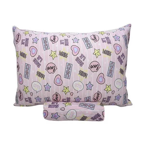 Jogo Cama Solteiro Infantil Doce Vida Chic Love 30cm 2 Peças 0310146CHL - Portallar