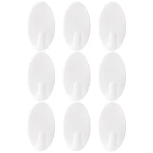 Kit Ganchos Adesivos 9 Peças Suporta 2kg Plástico 3,4x2x1,5cm LM2150/ LM2150AMB - honeyhome