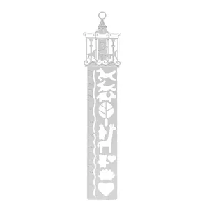 Régua Marcador de Página Stencil Carrossel Metálica 10cm 23493 - Molin