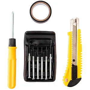 Jogo Ferramentas Com Kit de Precisão 9 Peças Plástico Aço Inox LM2055 - honeyhome