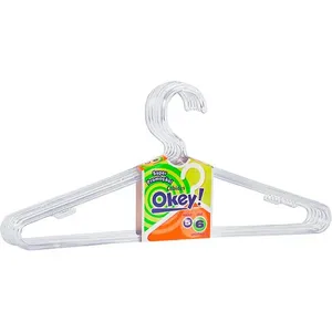 Cabide Okey Plástico Cristal 6 Peças LM09247 - Zeek