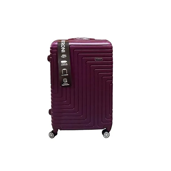 Mala de Viagem Patroni 20" Rodinhas 360º Alça Telescópica Plástico Abs Bordô P: 39x22x55cm LM3145 - honeyhome