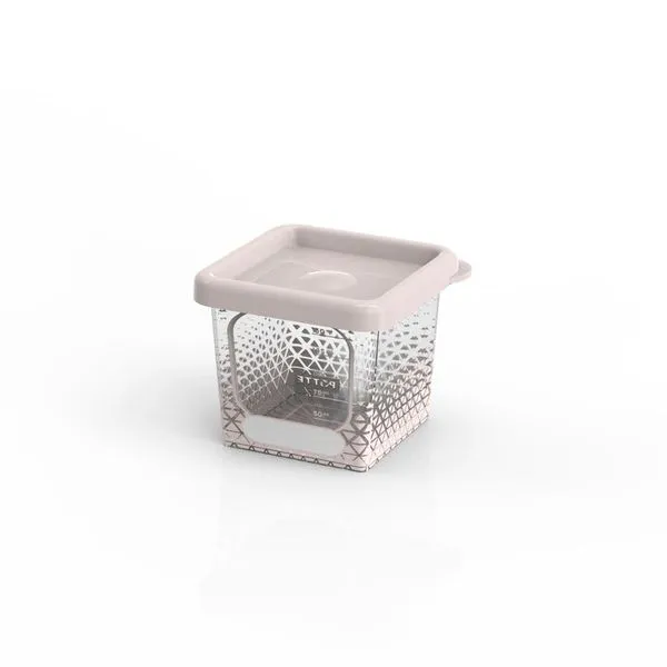 Pote Quadrado Prisma Plástico Branco 180ml AD0181 - Potte
