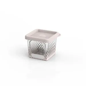 Pote Quadrado Prisma Plástico Branco 180ml AD0181 - Potte