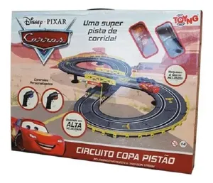Carros Disney Pista Corrida eletrica circuito copa pistao – Mcqueen e Storn - Toyng
